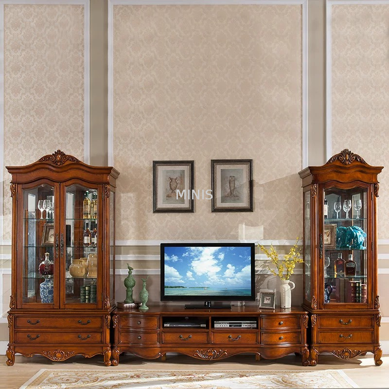 Living Room Brown Good Tv Cabient And Wooden Coffee table