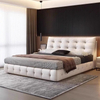 Bedroom Furniture Modern Comfortable Genuine Leather Bed