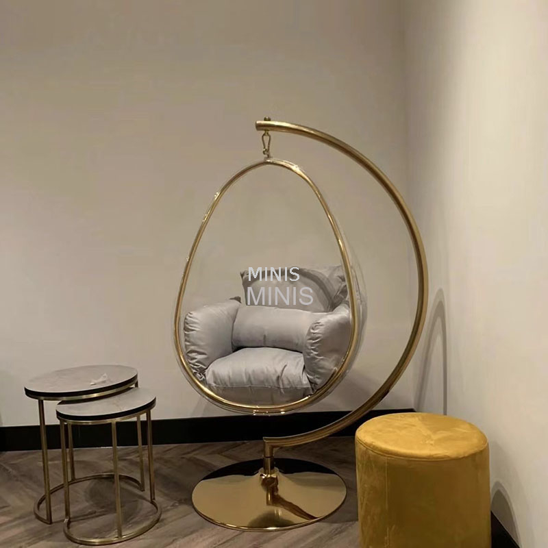 Relaxing Acrylic Space Transparent Round hanging Swing Chair