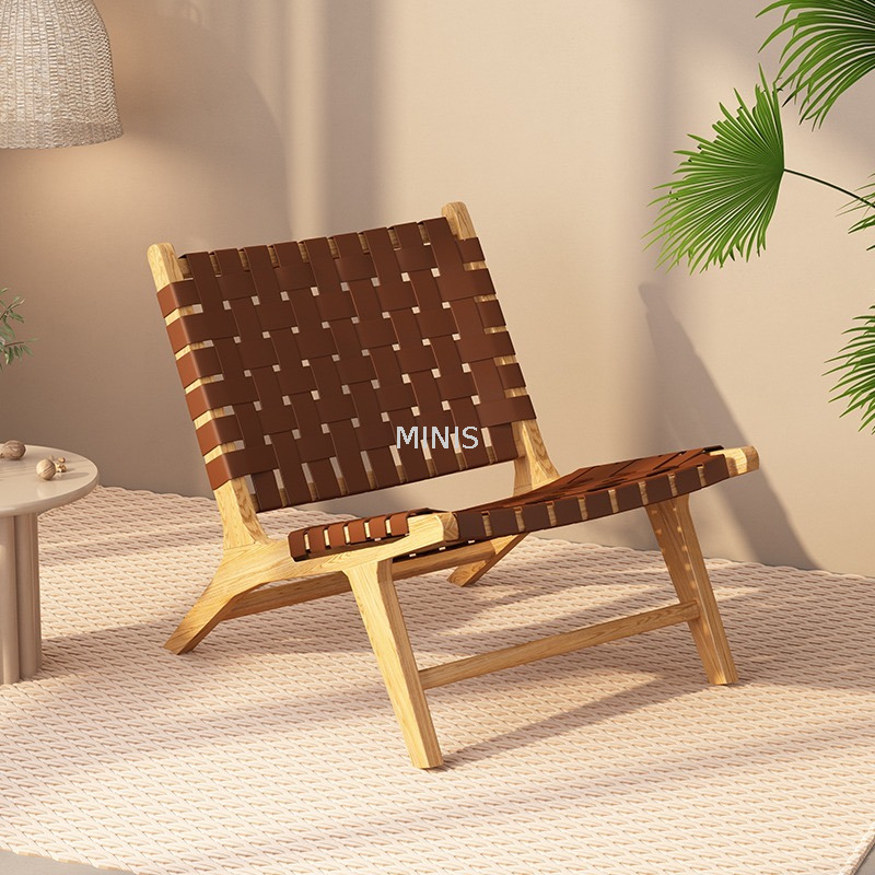 European Leisure Furniture Woven Rope Strong Wooden Chair