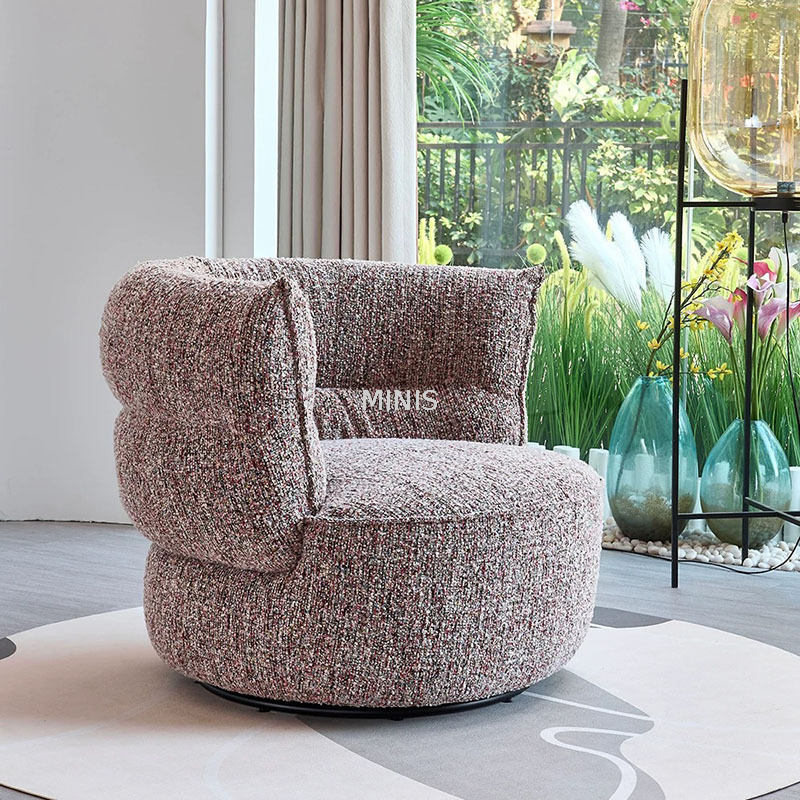 Living Room Good Quality Elastic Fabric Single Rotary Chair