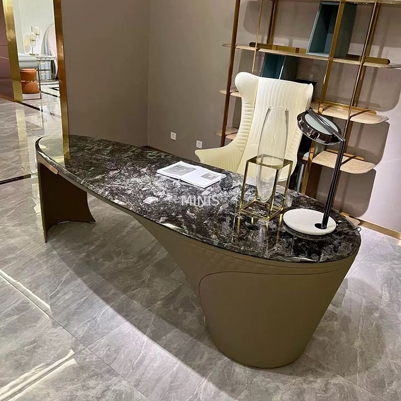 High-class Work Desk Furniture Oval Office Table And Chair