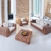 Outdoor Or Indoor Furniture Brown Rattan Beautiful Sofa 