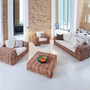 Outdoor Or Indoor Furniture Brown Rattan Beautiful Sofa 