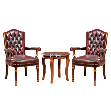 Beautiful Furniture Office Leather Chairs With Wood Table