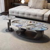 Living Room Marble Modern Oval Round Combined Coffee Tables 